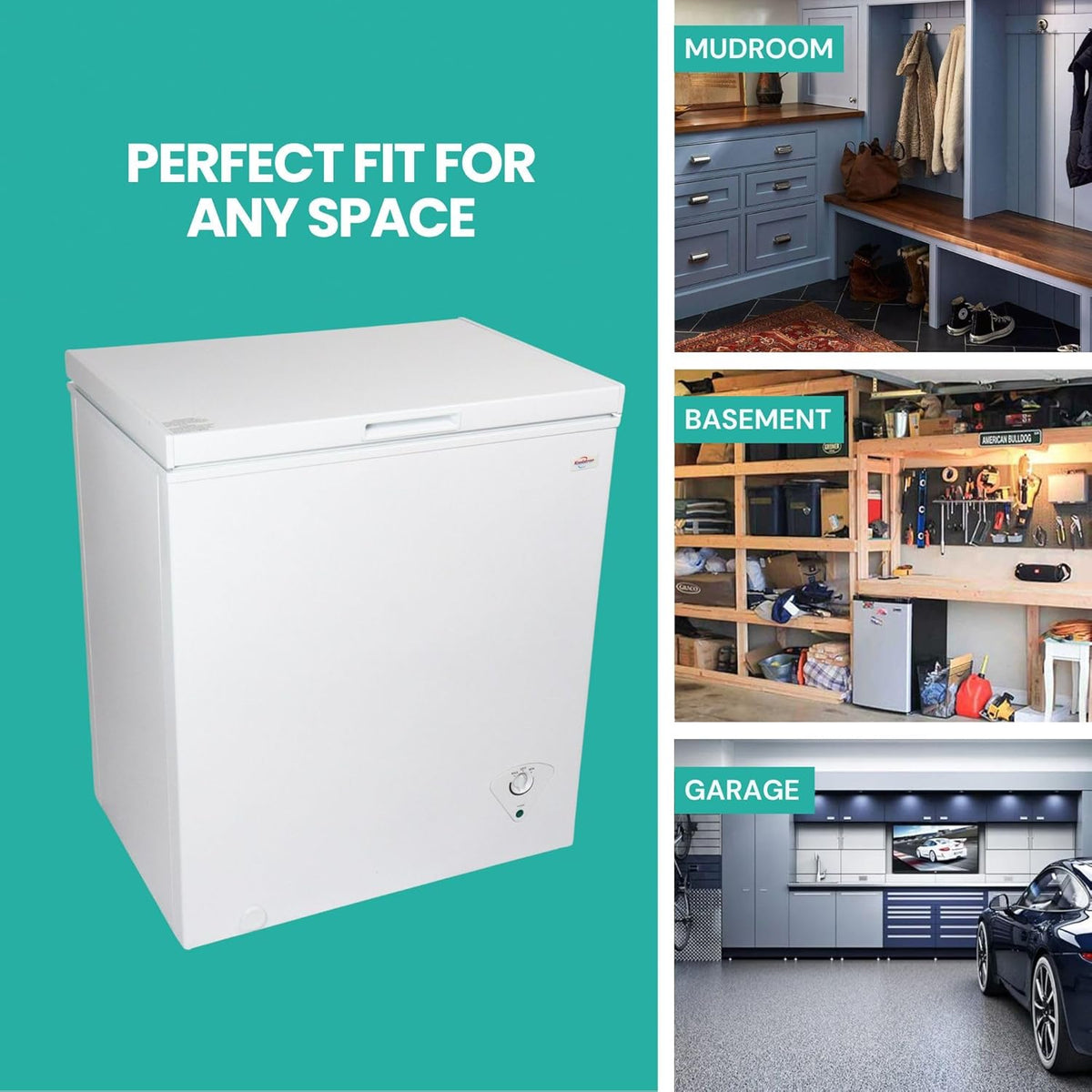 5 cu ft Chest Freezer with Removable Storage Basket