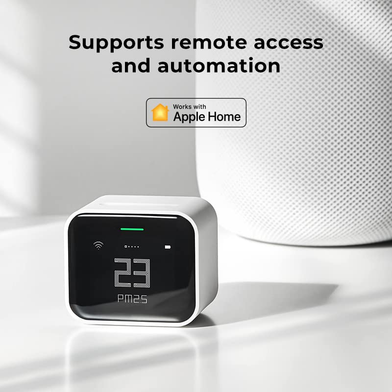 Wi-Fi Air Quality Monitor for CO2, PM2.5 and PM10, Compatible with Apple HomeKit