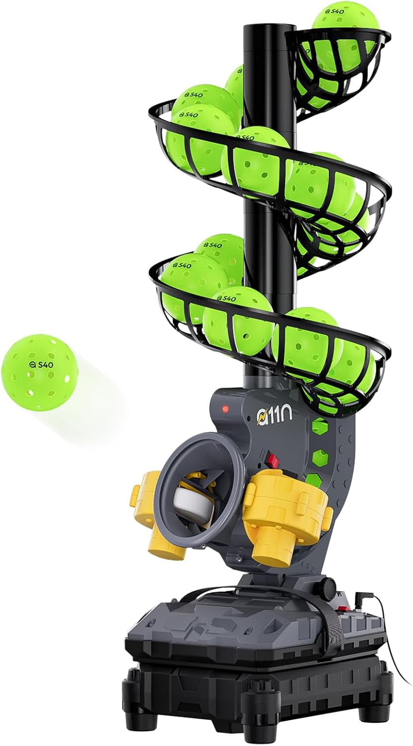 Automatic Pickleball Launcher with Adjustable Spin and Speed