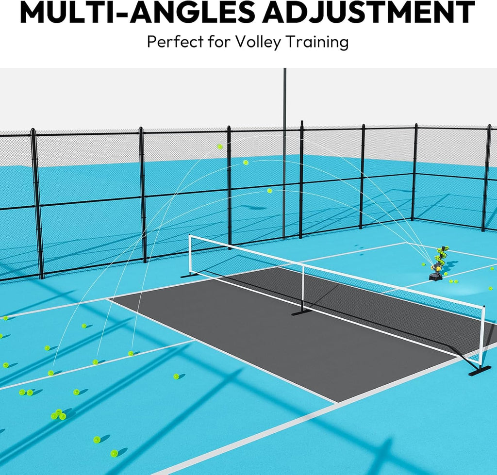 Automatic Pickleball Launcher with Adjustable Spin and Speed