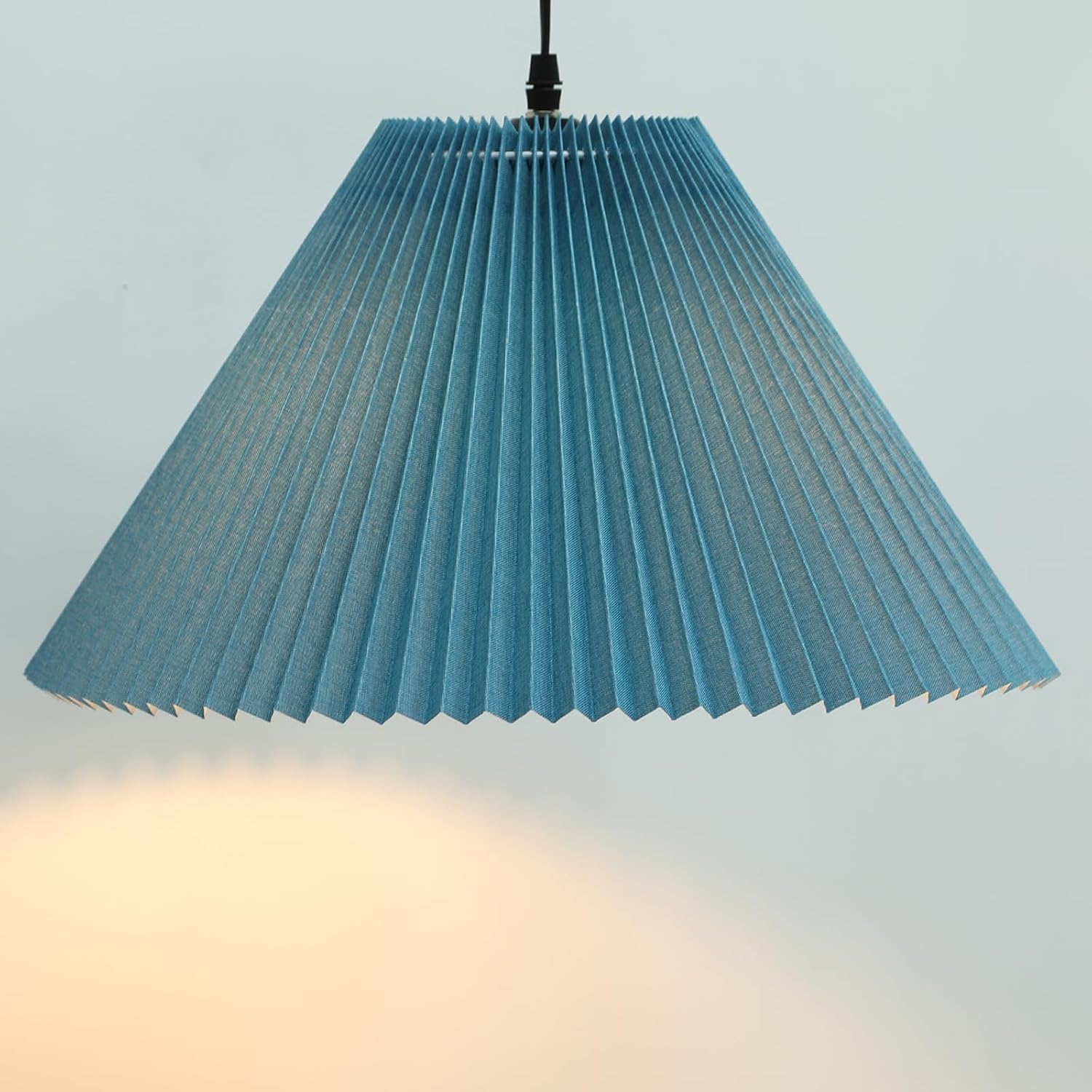 Shadevie Pleated Fabric Lamp Shade, Cream – for Arc & Floor Lamps
