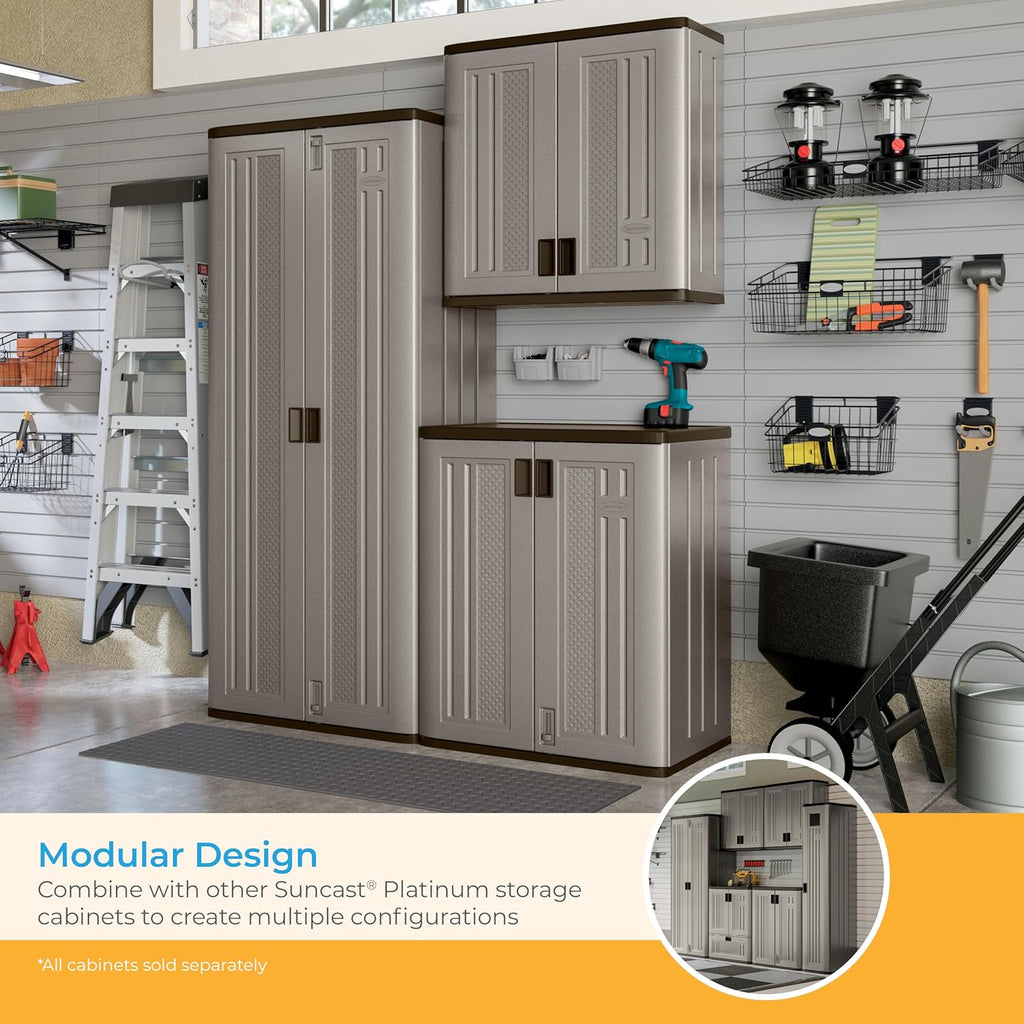 4 cu ft Resin Wall Storage Cabinet with One Shelf