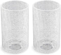 Shadevie Frosted Crackle Glass Cylinder Lamp Shade – for Wall Sconces & Chandeliers