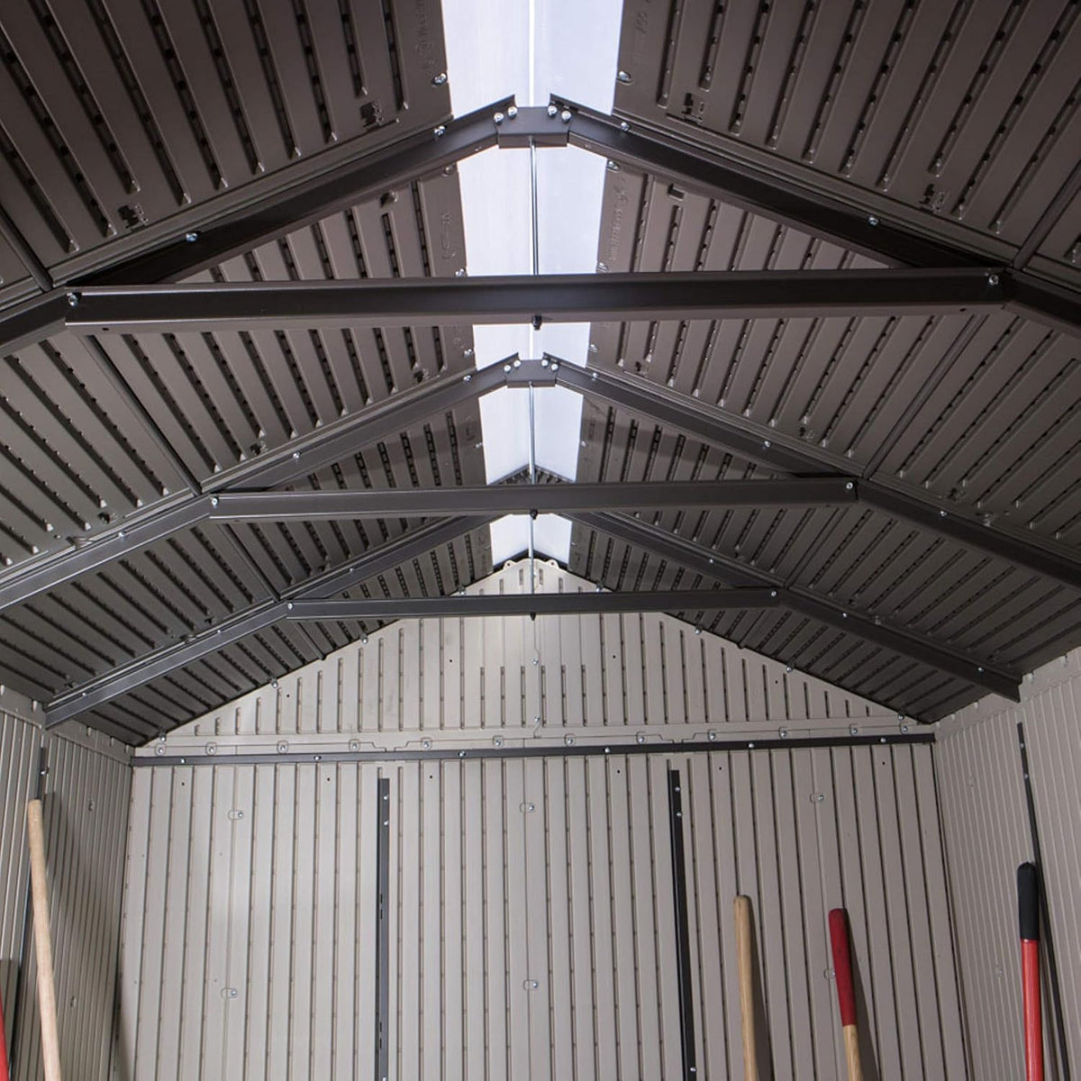 Outdoor Storage Shed with Lockable Steel-Reinforced Doors