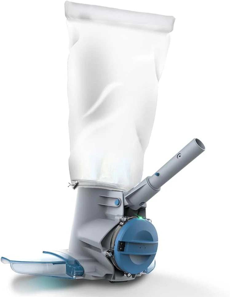 Rechargeable Cordless Pool Leaf Vacuum, 30GPM Strong Suction, 75 Min Runtime, Xl Heavy Duty Filter Bag, Leaves and Debris Removal, for Above…