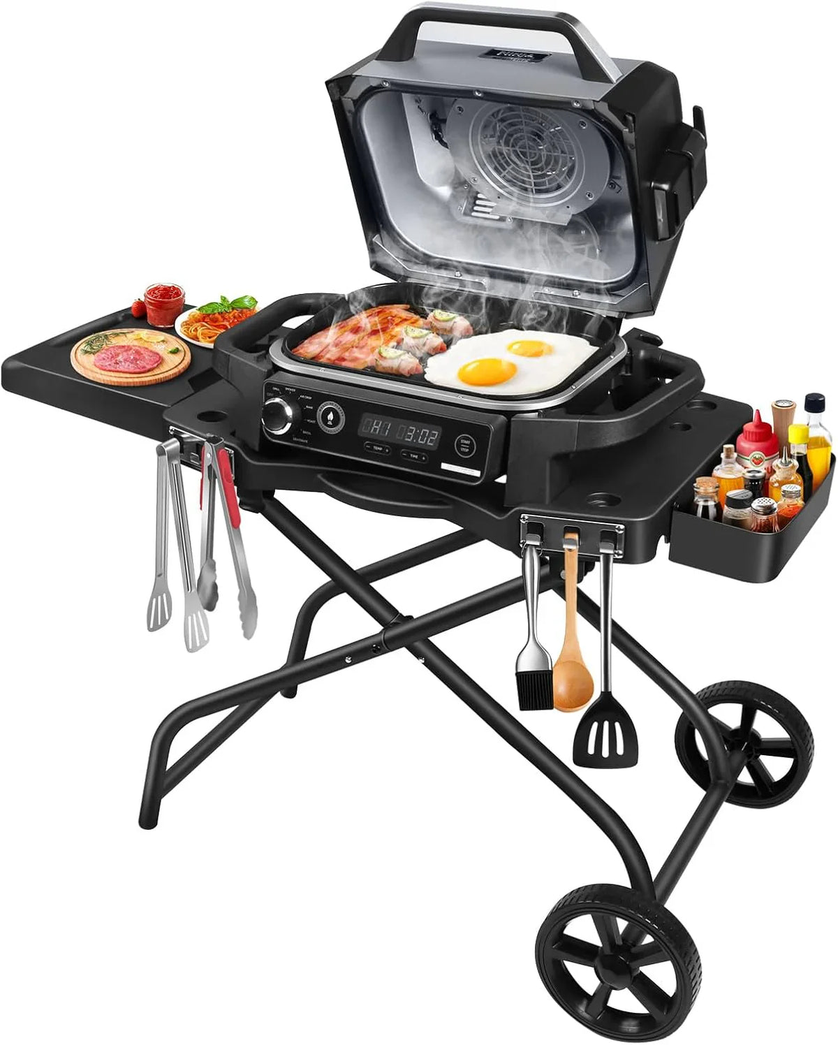 Collapsible Grill Stand for Ninja Woodfire Grill , and 22" Griddle