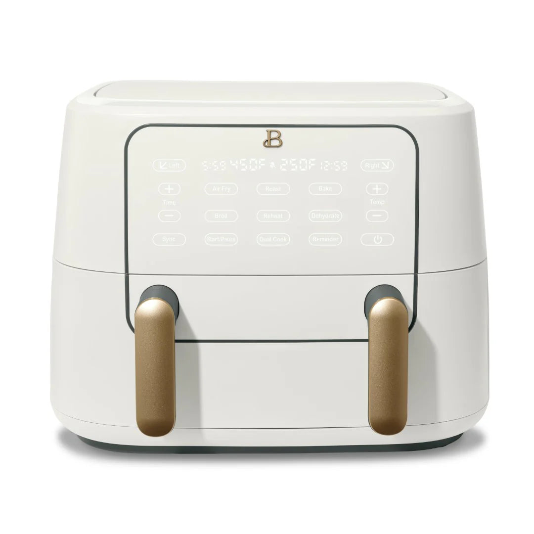 Beautiful 9QT Trizone Air Fryer, White Icing by Drew Barrymore