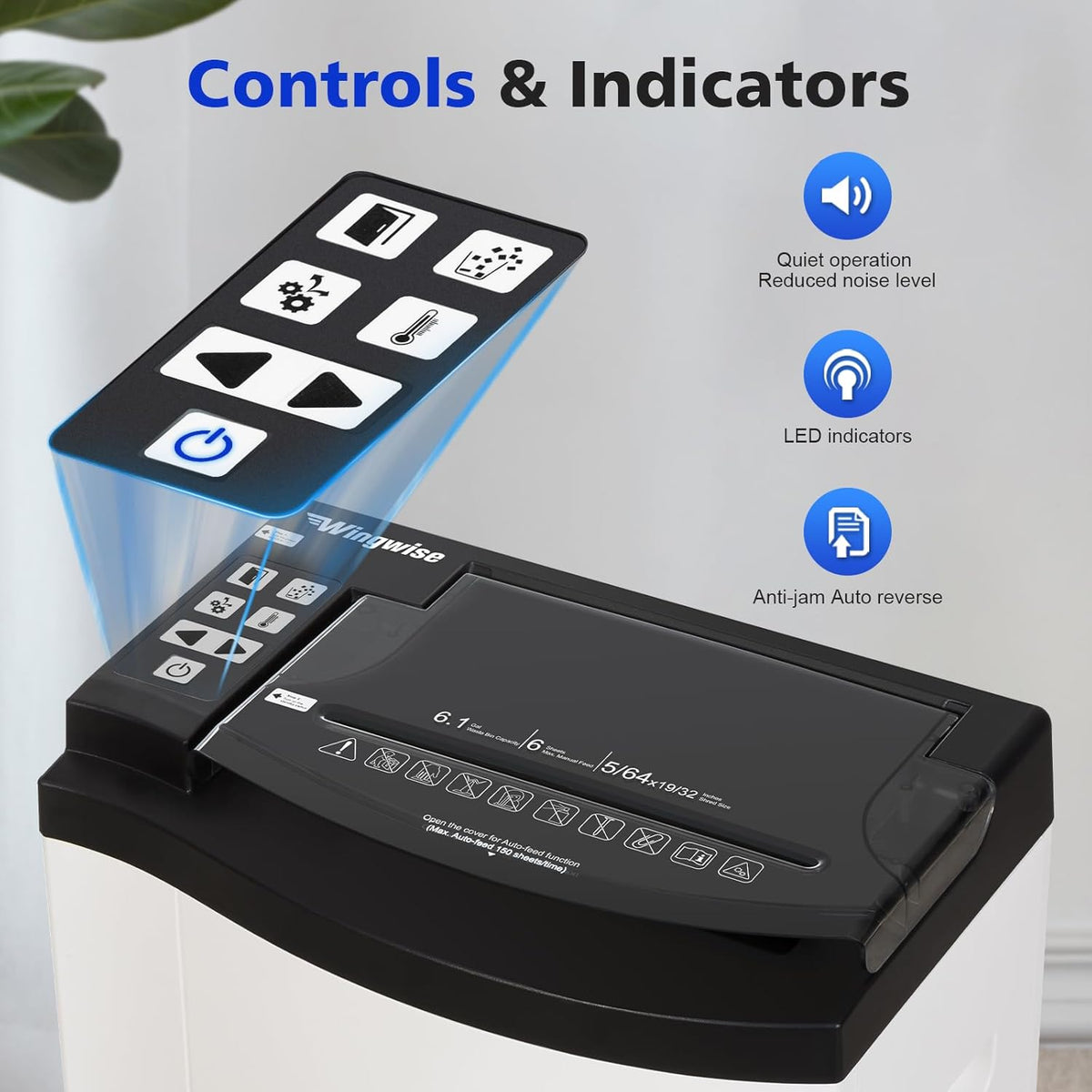 150-Sheet Auto-Feed Micro-Cut Paper Shredder, P-5