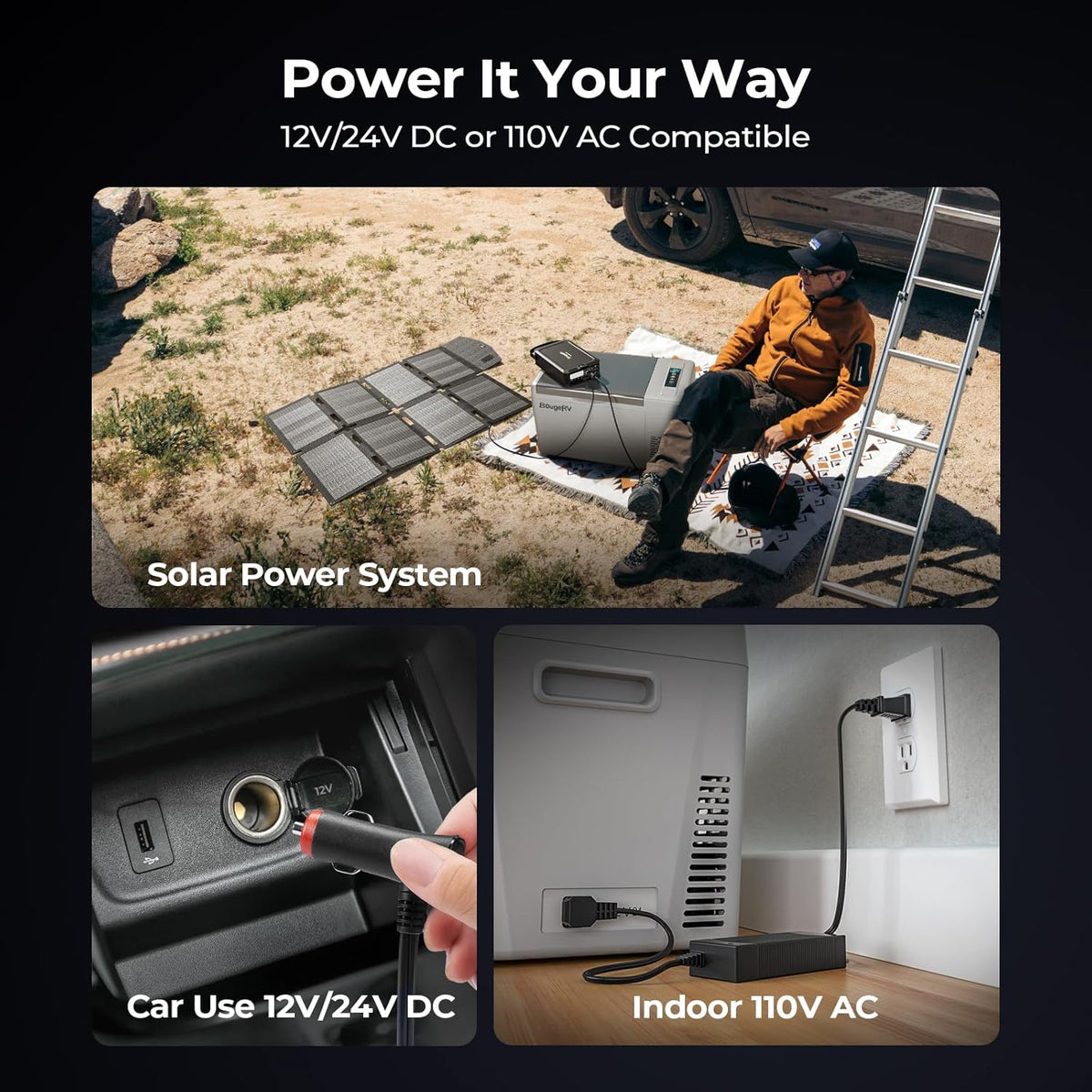 12 Volt Refrigerator 12V Car Fridge 23 quart Portable Freezer Compressor Cooler 12/24V Dc 110~240 Volt AC for Truck Van RV Camper Suv Travel…