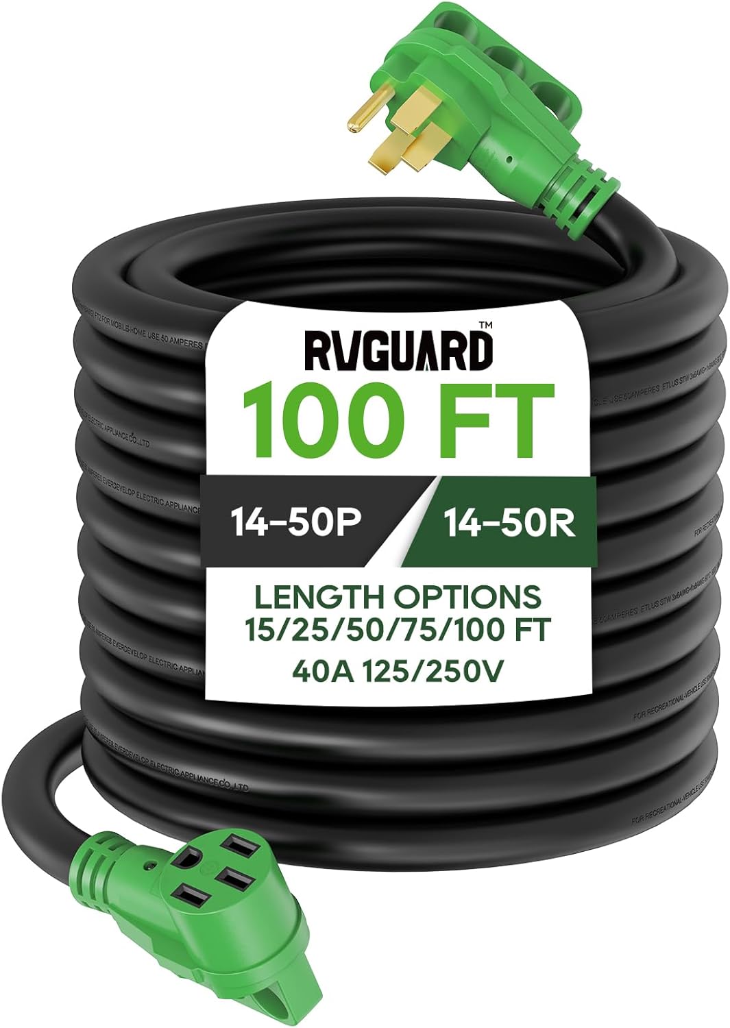 100-Foot RV and EV Extension Cord, NEMA 14-50