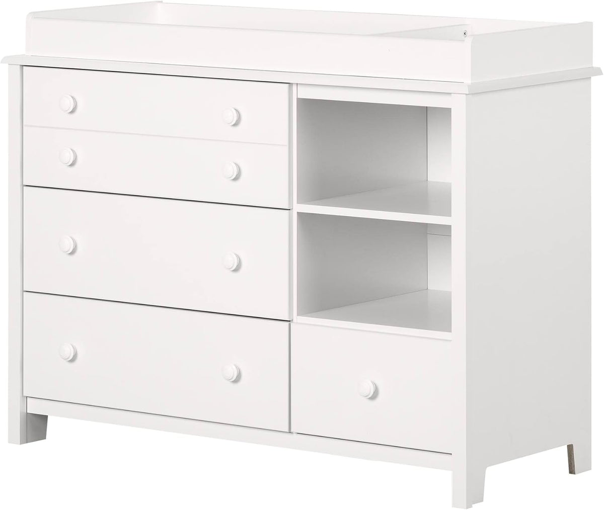 Baby Changing Table with Storage Drawers, White