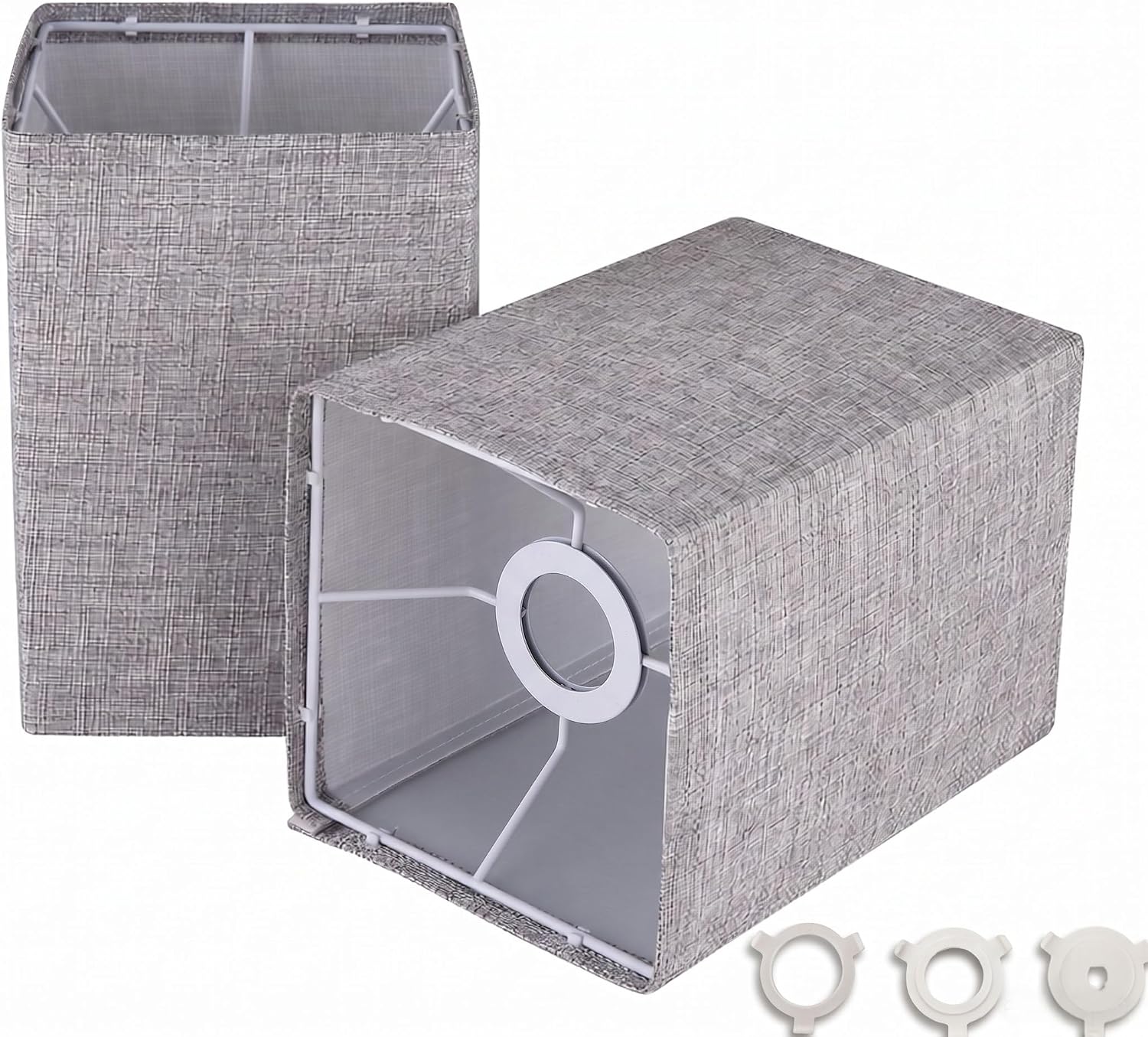Shadevie Square Linen Lamp Shade, Beige – for Table & Floor Lamps