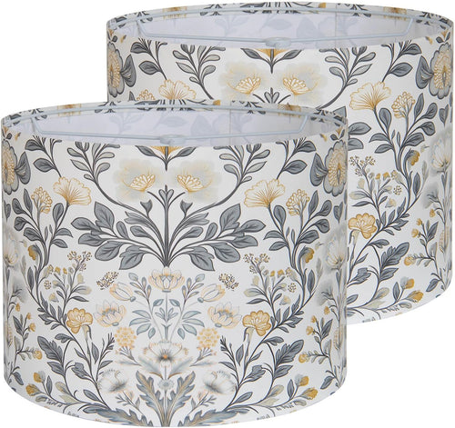 Shadevie Floral Drum Lamp Shade – for Bedroom & Living Room