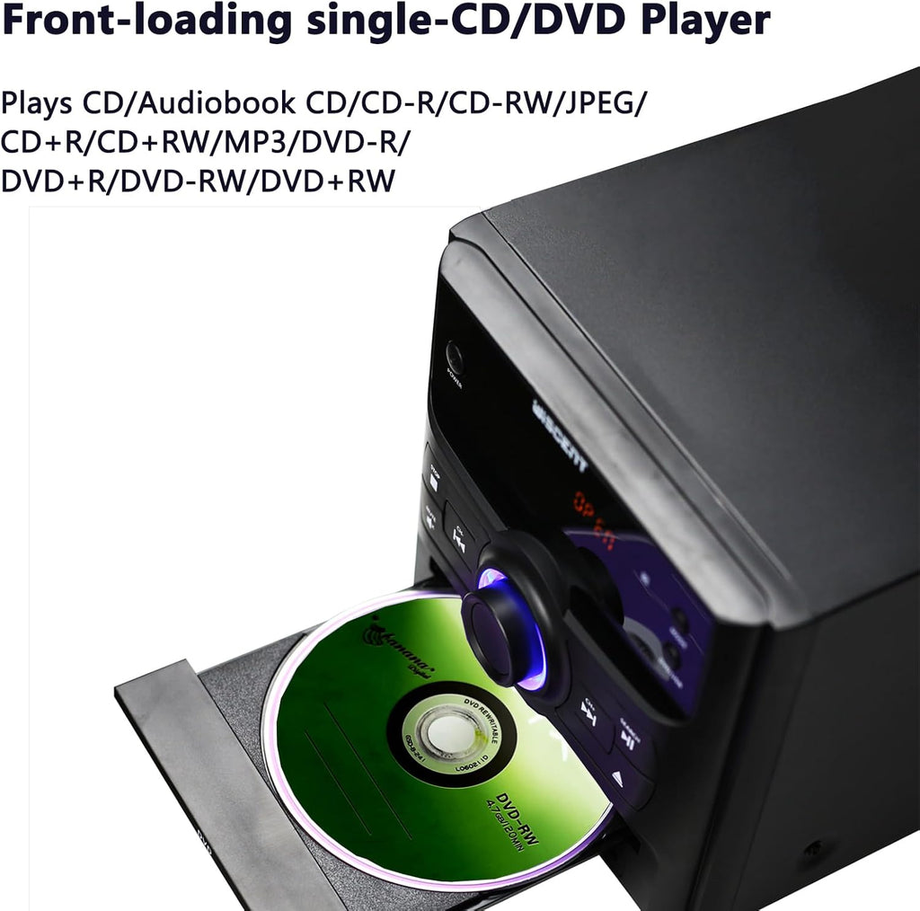 Bluetooth CD Stereo System with FM Radio, USB and 30 W Output