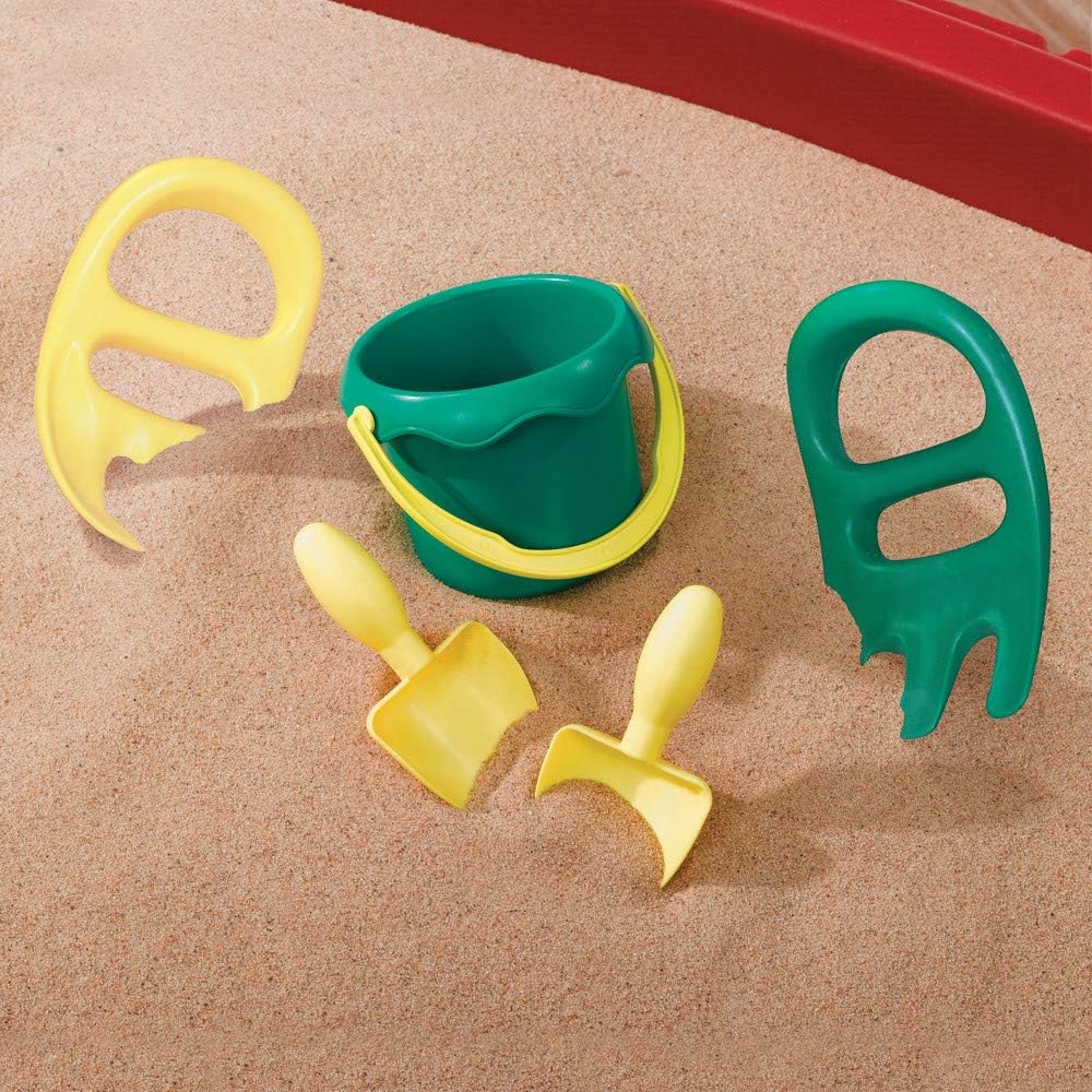 Naturally Playful Sand Table, Kids Sand Activity Sensory Table, 5 Piece Accessory Kit, Toddler Summer Outdoor Toys, 2+ Years Old