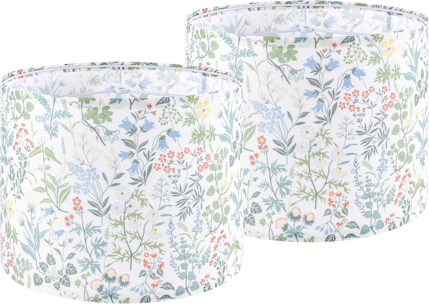 Shadevie Pink Floral Bird Print Drum Lamp Shade – for Table Lamps