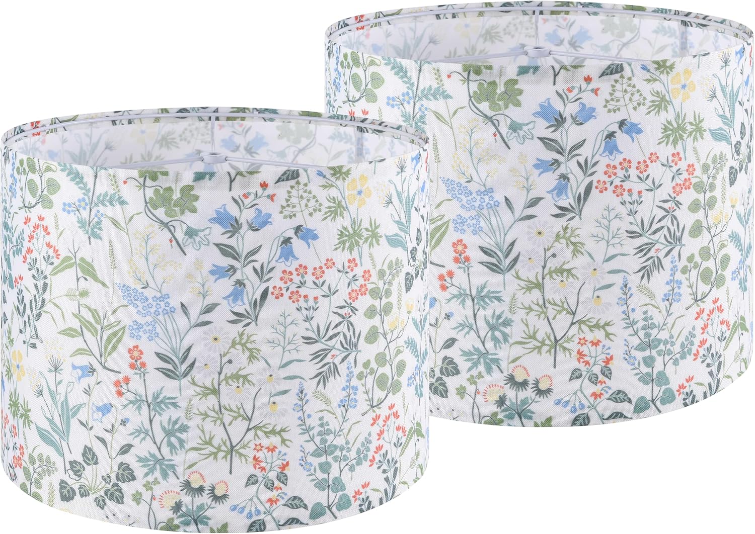 Shadevie Pink Floral Bird Print Drum Lamp Shade – for Table Lamps