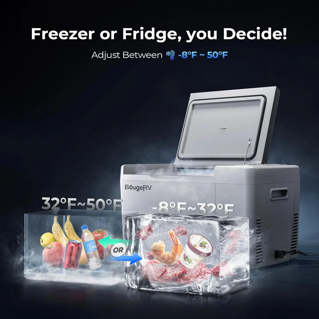 12 Volt Refrigerator 12V Car Fridge 23 quart Portable Freezer Compressor Cooler 12/24V Dc 110~240 Volt AC for Truck Van RV Camper Suv Travel…