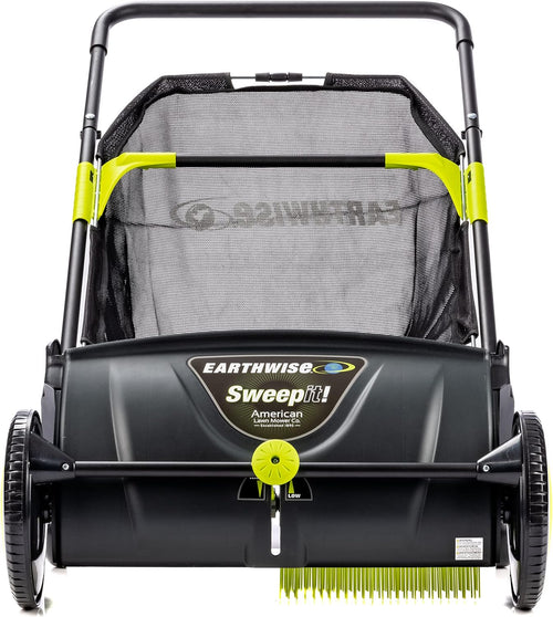 21-INCH Width Leaf & Grass Push Lawn Sweeper, Black