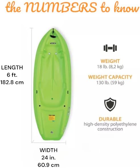 6' Youth Kayak with Paddle. Designed for Stability and Safety, It's the Perfect Choice for Young Paddlers Ready to Conquer the Water