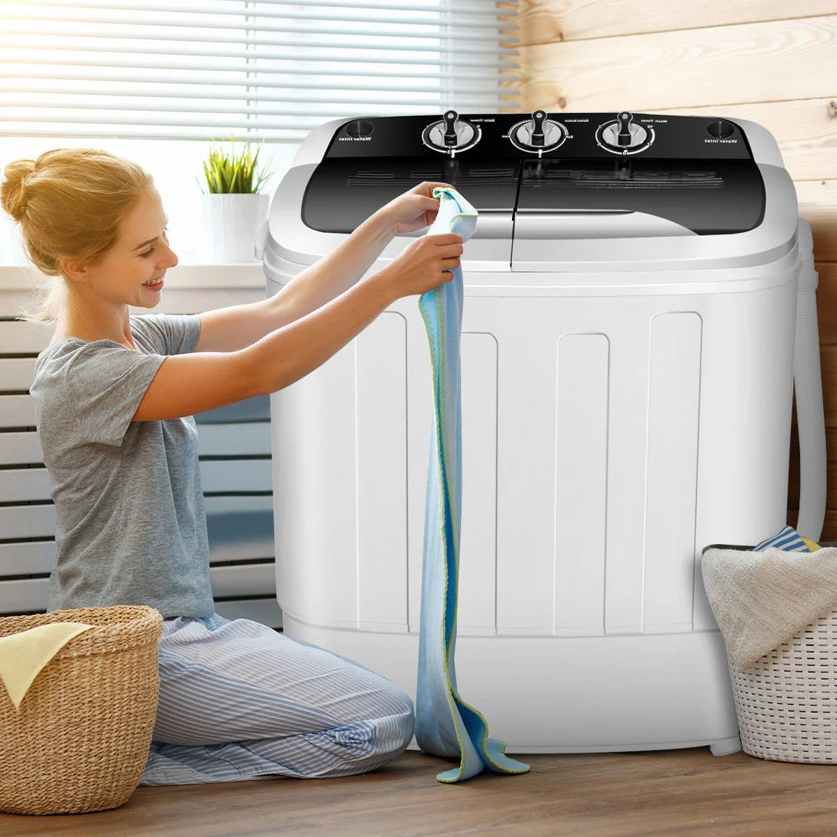 Friendly Premium Portable Twin Tub Washer and Dryer Machine
