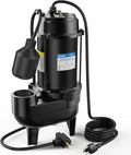 3/4 HP Submersible Sewage Pump, 6,400 GPH with Float Switch