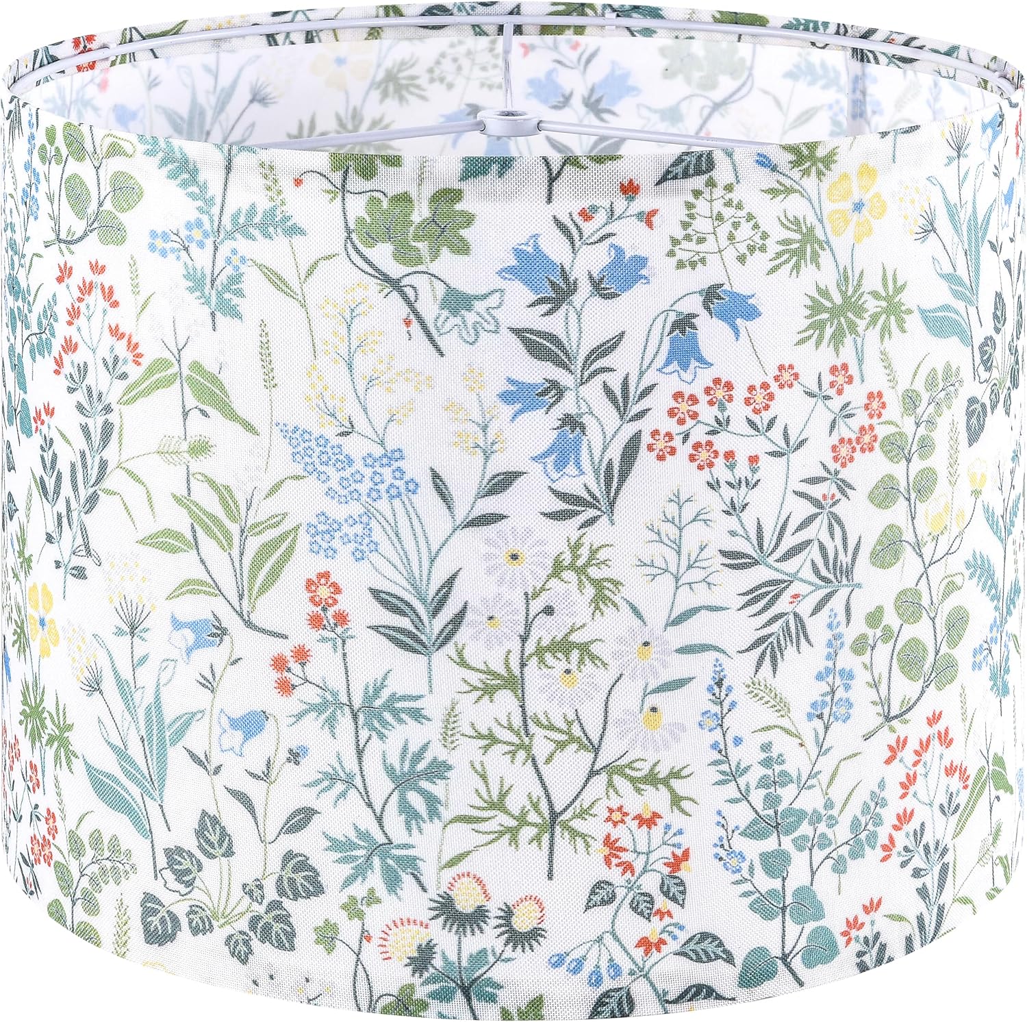 Shadevie Pink Floral Bird Print Drum Lamp Shade – for Table Lamps