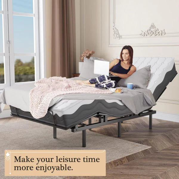 Adjustable Bed Frame -Wireless Remote -Memory Function -Adjustable Bed Base -Head and Foot Lift Incline -Zero Gravity -Quiet Motorfor Lying…