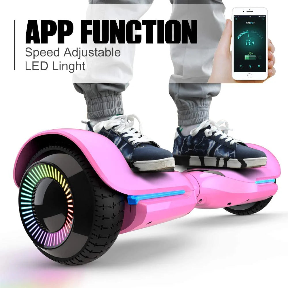 6.5 Inch with Flashed Wheel Smart Self Balanceing Scooter with Music Speaker App-enabled Hoverboard