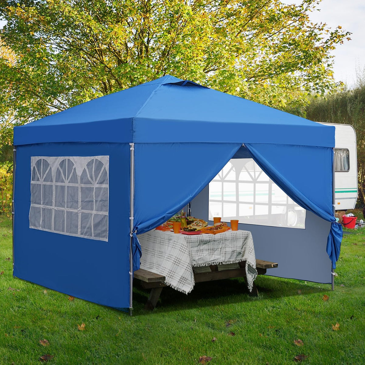 10X10 Pop Up Canopy Tent, Outdoor Canopy Tent, Patio Tent,commercial Instant GAZEBOS,4 Sidewalls, Portable Shelter Canopies, with 4…