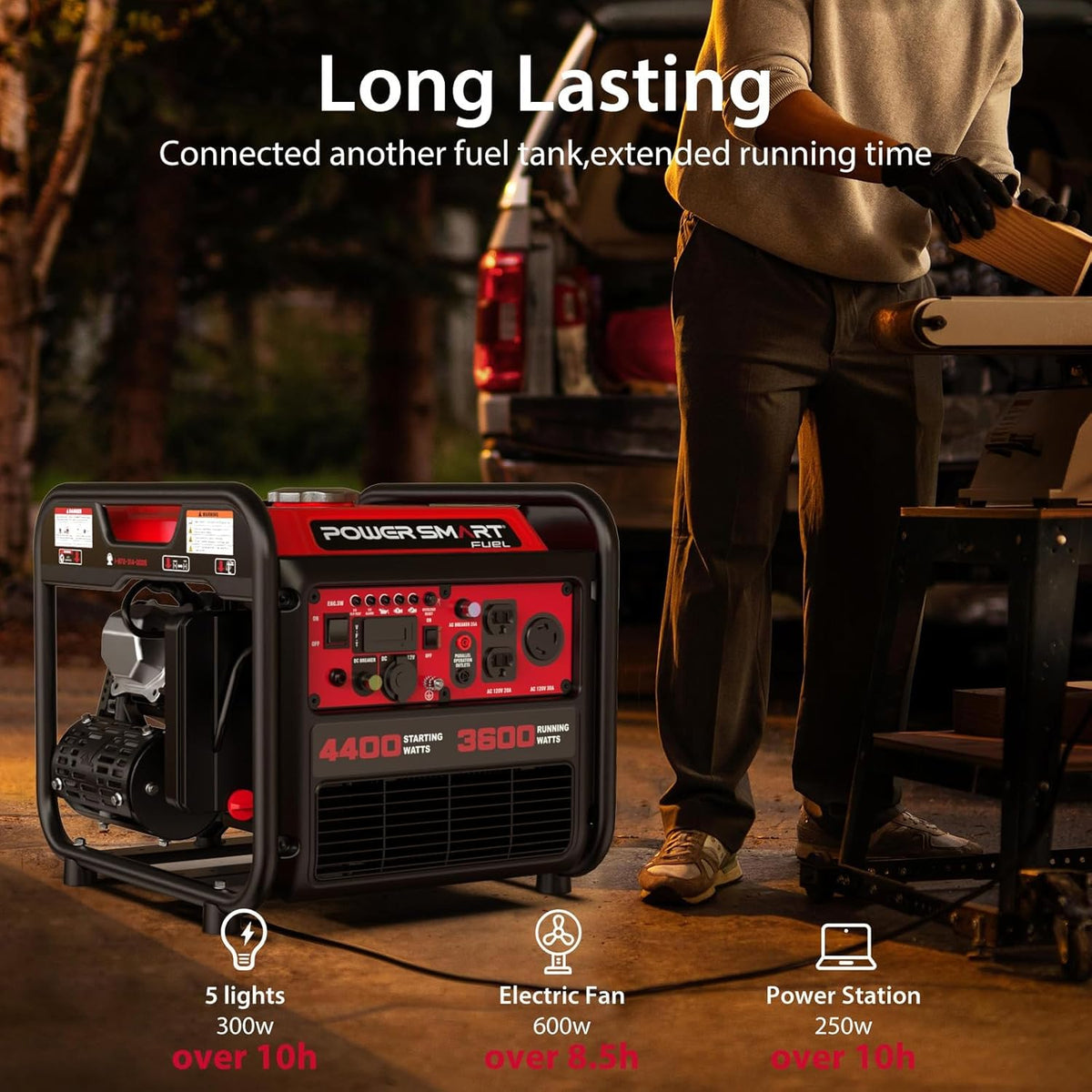 4,400-Watt Gas Inverter Generator with Recoil Start
