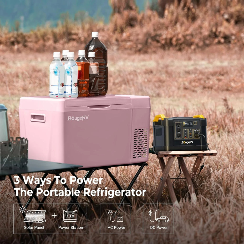 12 Volt Refrigerator 12V Car Fridge 23 quart Portable Freezer Compressor Cooler 12/24V Dc 110~240 Volt AC for Truck Van RV Camper Suv Travel…