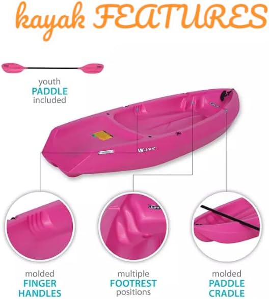 6' Youth Kayak with Paddle. Designed for Stability and Safety, It's the Perfect Choice for Young Paddlers Ready to Conquer the Water