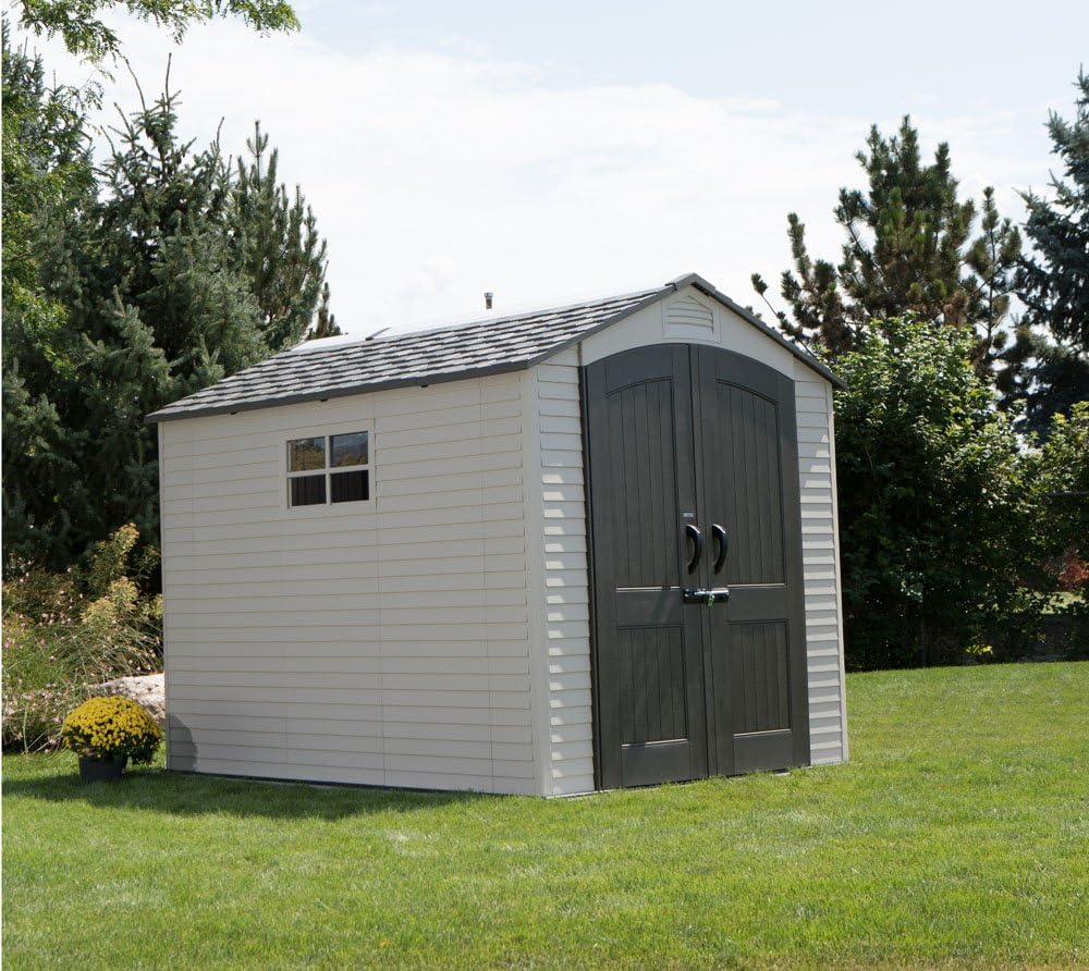 Outdoor Storage Shed with Lockable Steel-Reinforced Doors