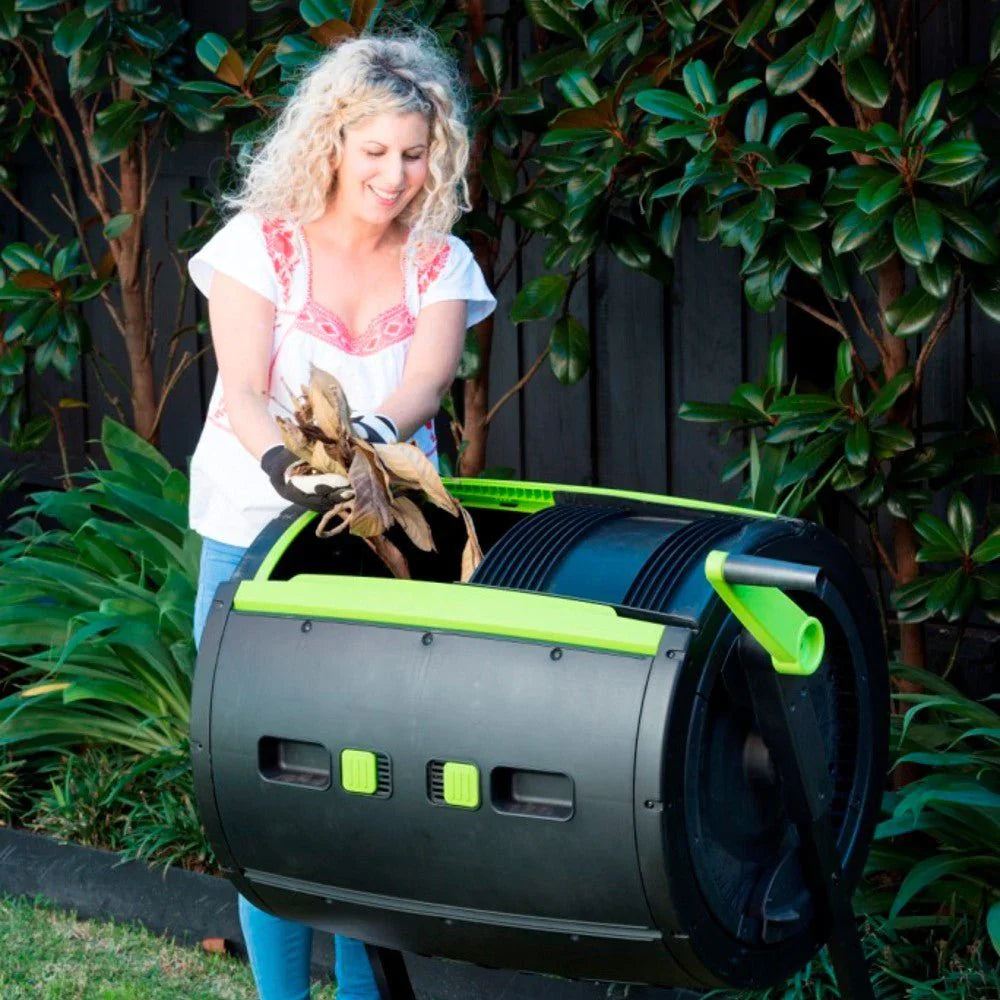 65-GALLON Compost Tumbler and Cart Combo