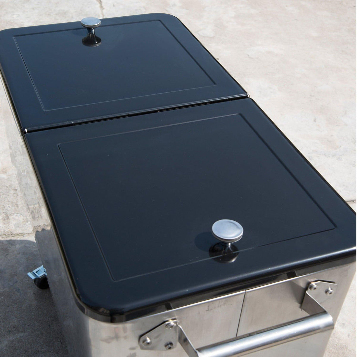 80-Quart Rolling Steel Cooler Cart