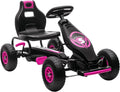 Kids' Pedal Go-Kart with Adjustable Seat and Hand Brake
