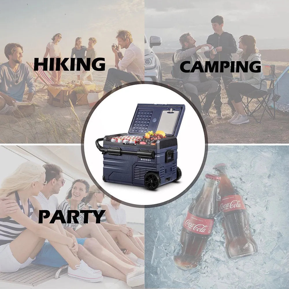 12 Volt 37 qt. Portable Car Refrigerator, Car Freezer for Outdoor, Camping, Travel, Rv,app Control