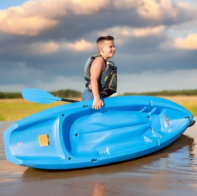 6' Youth Kayak with Paddle. Designed for Stability and Safety, It's the Perfect Choice for Young Paddlers Ready to Conquer the Water