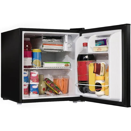 1.7-CU. ft. Single-door Mini Refrigerator with Half-width Chiller Compartment Black