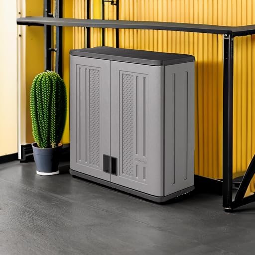 4 cu ft Resin Wall Storage Cabinet with One Shelf