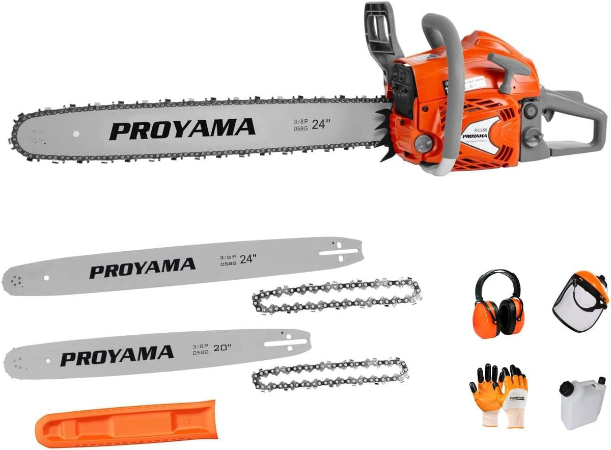 2-Stroke Gas Chainsaw for Wood Cutting