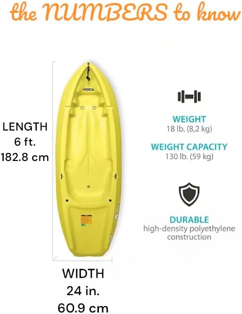 6' Youth Kayak with Paddle. Designed for Stability and Safety, It's the Perfect Choice for Young Paddlers Ready to Conquer the Water