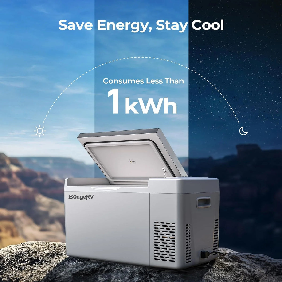 12 Volt Refrigerator 12V Car Fridge 23 quart Portable Freezer Compressor Cooler 12/24V Dc 110~240 Volt AC for Truck Van RV Camper Suv Travel…