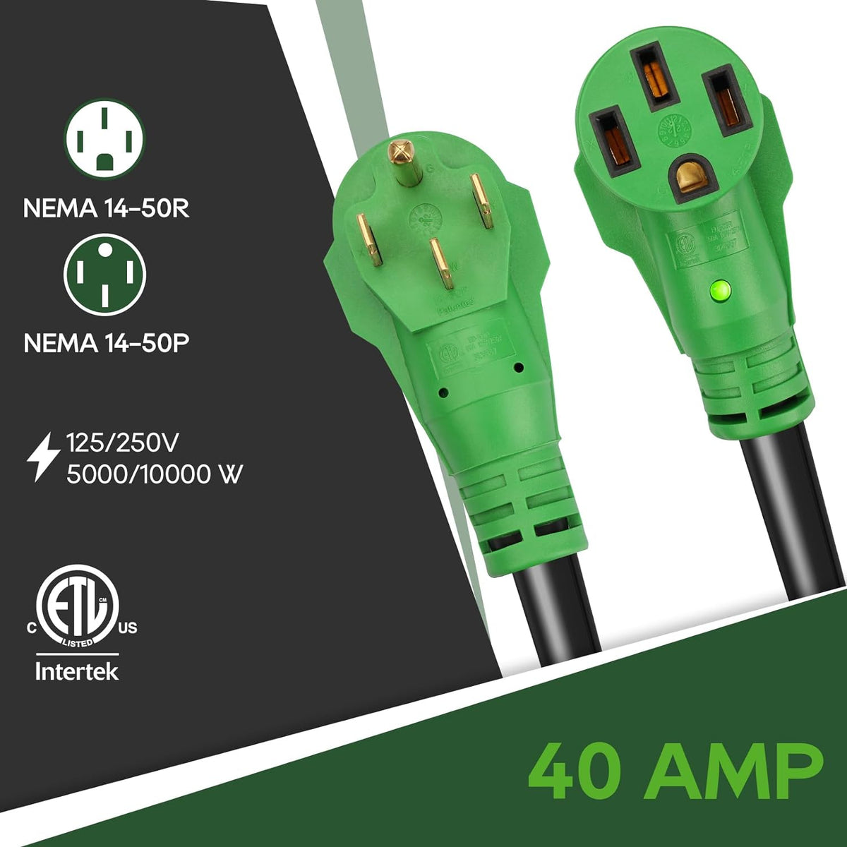 100-Foot RV and EV Extension Cord, NEMA 14-50