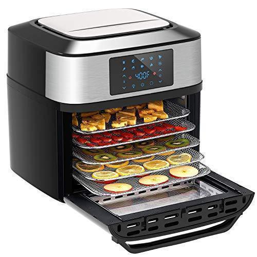 10-IN-1 Air Fryer Oven, 20 quart Airfryer Toaster Oven Combo, 1800W Large Air Fryers, Convection Toaster Oven with Rotisserie Dehydrator