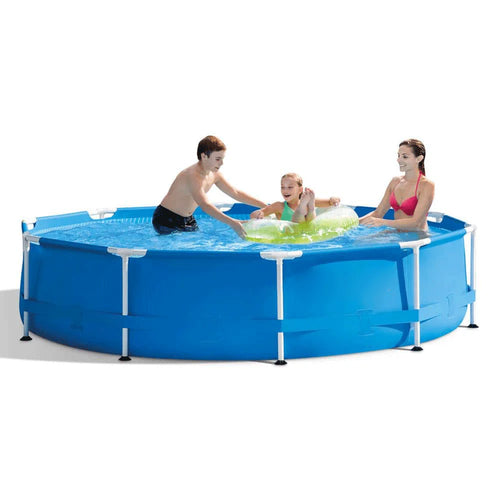 10 ft. X 10 ft. Round 30 in. Deep Metal Frame Pool w/ Pump & Type H Filters (6 Pack) & 10 Round Pool Cover 6 X 29007E + 28201EH + 28030E