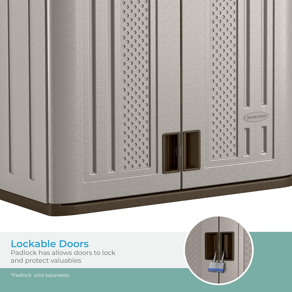 4 cu ft Resin Wall Storage Cabinet with One Shelf