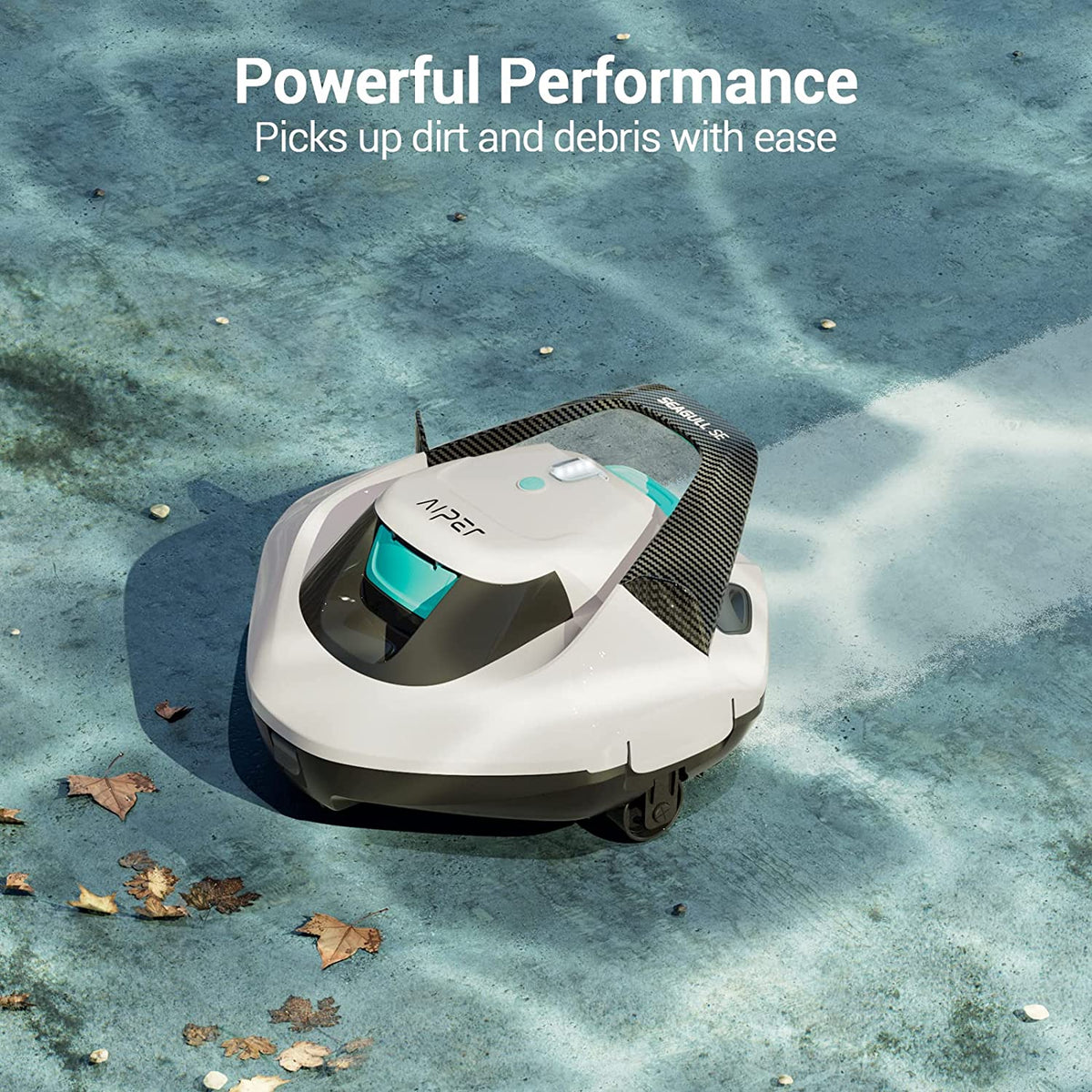 Cordless Robotic Pool Cleaner, Pool Vacuum with Dual-drive Motors