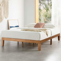 12-Inch Solid Wood Platform Bed Frame, Queen, Natural